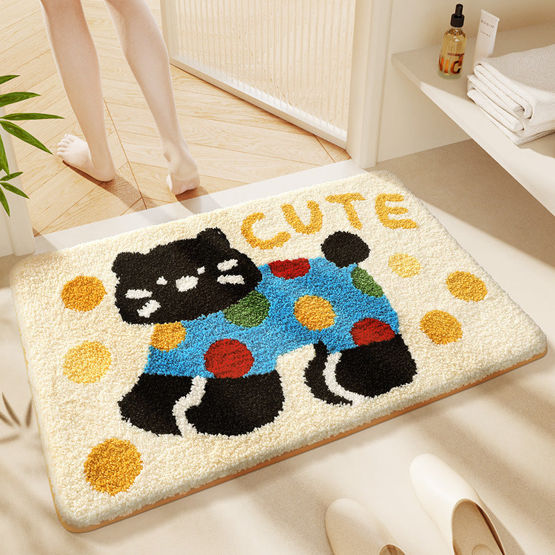 Cute Cat-Themed Bath Mat