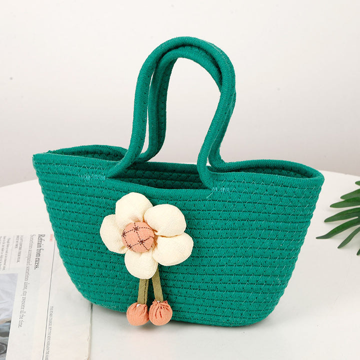 Decorative Woven Straw Tote Stornfield