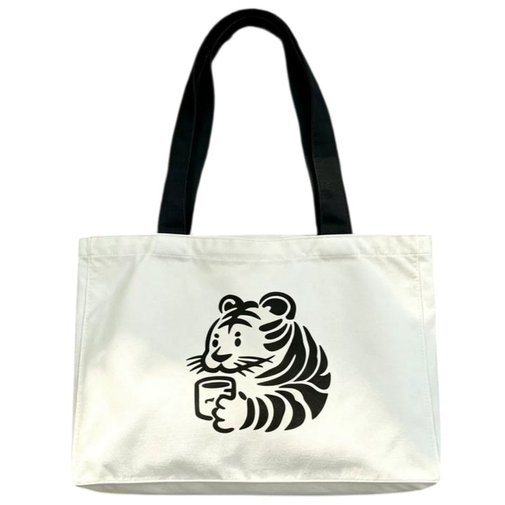 Canvas Tote Bag with Graphic Print