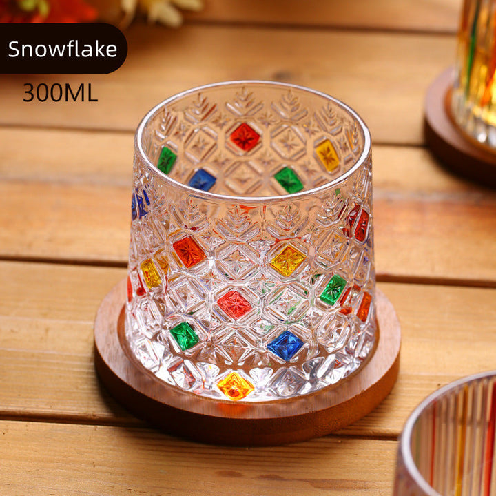 Rotating Multi Color Stained Whiskey Glass With Gift Box | Stornfield