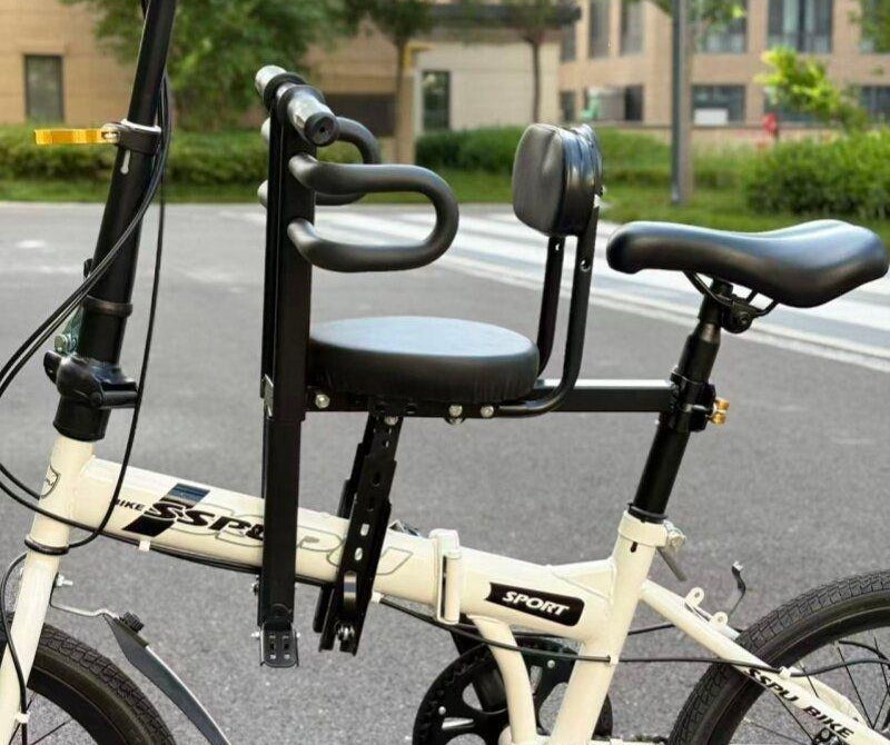 padded child bike safety seat with high back and five-point harness Stornfield