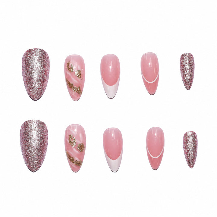 Premium Nail Art Set with Glitter and Flower Pattern Stornfield