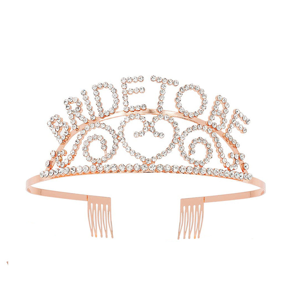 Women's Glittering Tiara with Heart Motifs Stornfield