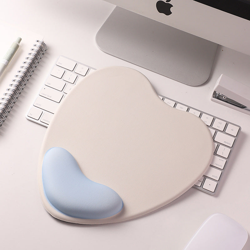 Heart-Shaped Mouse Pad with Wrist Support