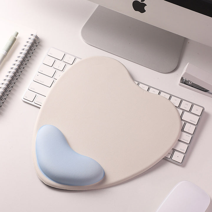Heart-Shaped Mouse Pad with Wrist Support