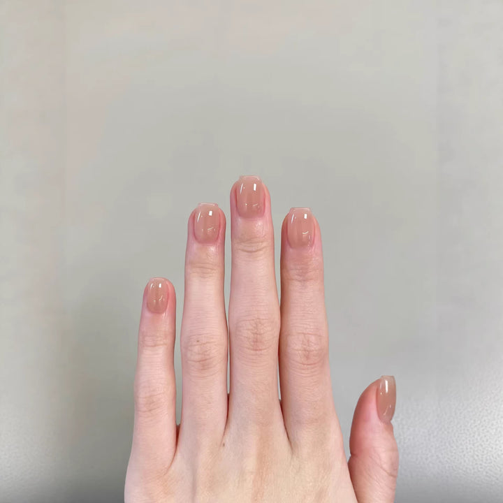Glossy Natural Finish Press-On Nails