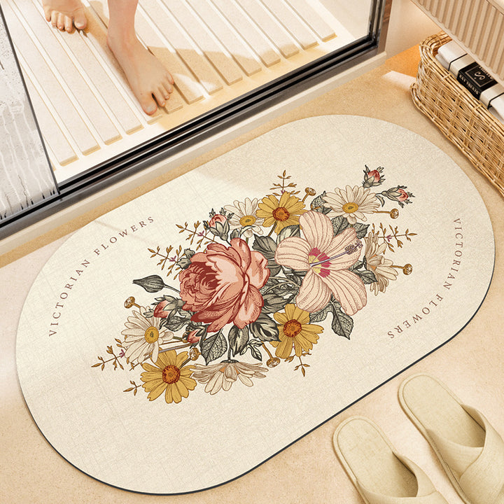 Stylish Floral Bath Mat