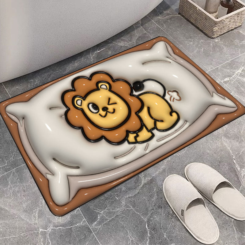 Cute Cartoon Cat Shape Bath Mat Stornfield