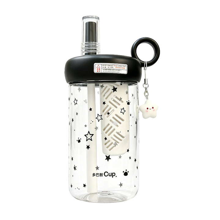 Women’s drinking bottle with integrated fruit filter and charming pendant Stornfield