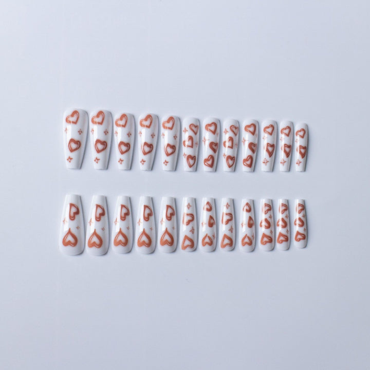 Romantic Heart-Patterned Nail Art Kit
