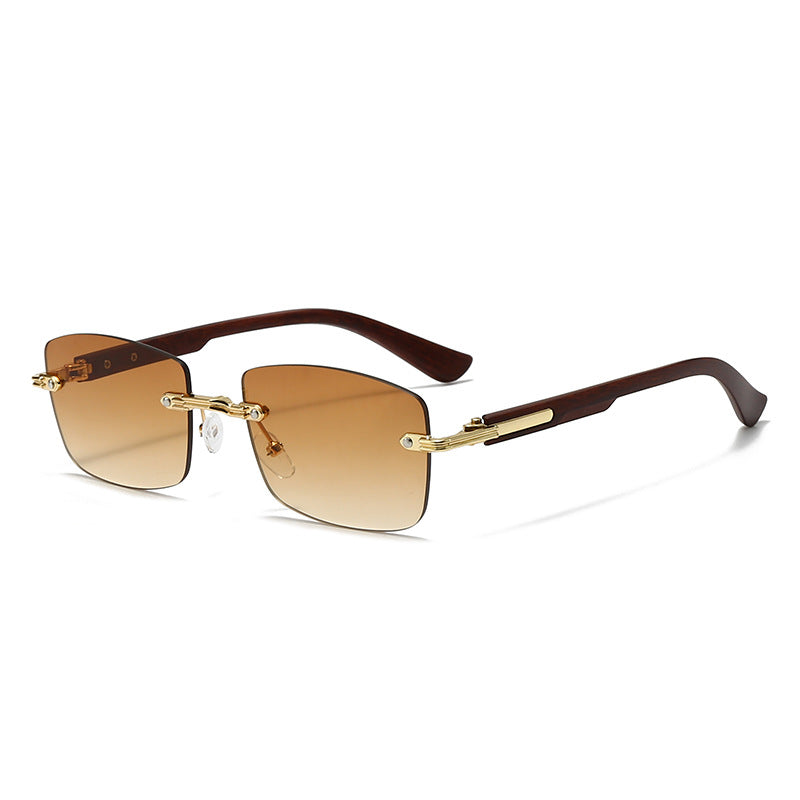 Women's fashionable square sunglasses with elegant wooden accents Stornfield