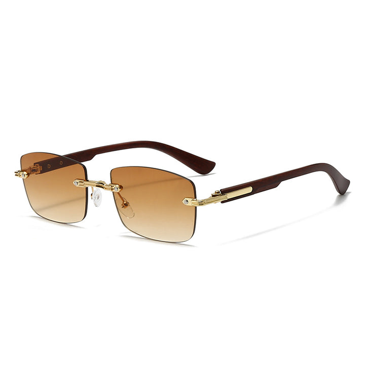 Women's fashionable square sunglasses with elegant wooden accents Stornfield