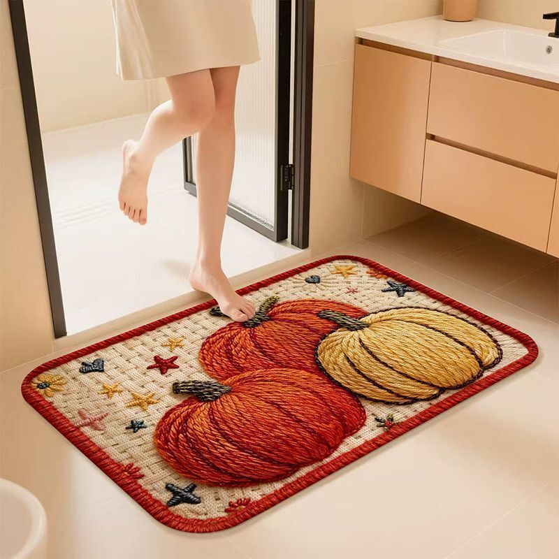 Decorative Pumpkin Bath Rug