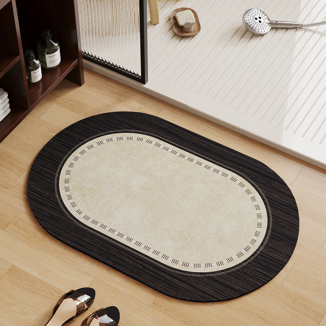 Elegant Wood-Patterned Area Mat