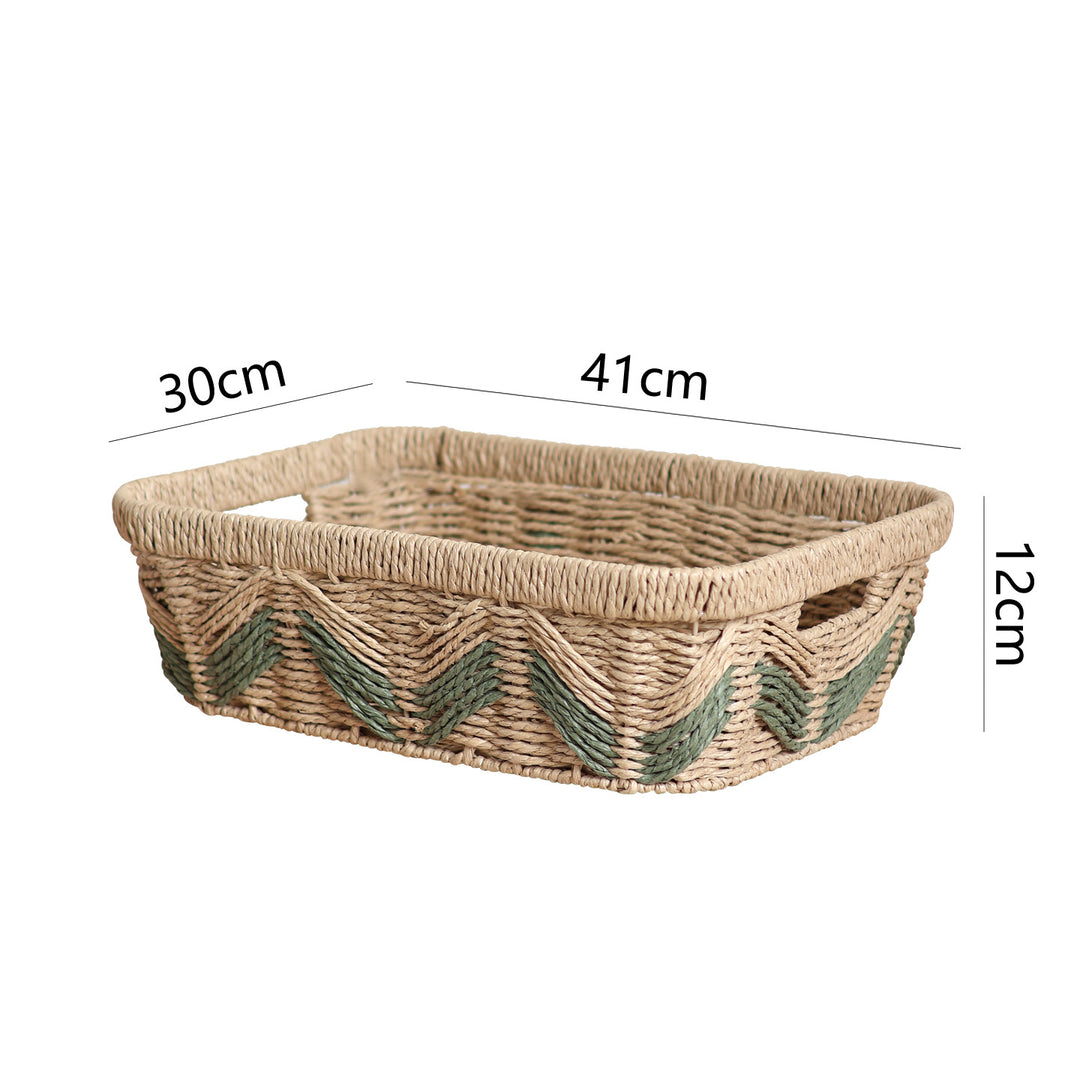 Decorative storage basket with handles Stornfield