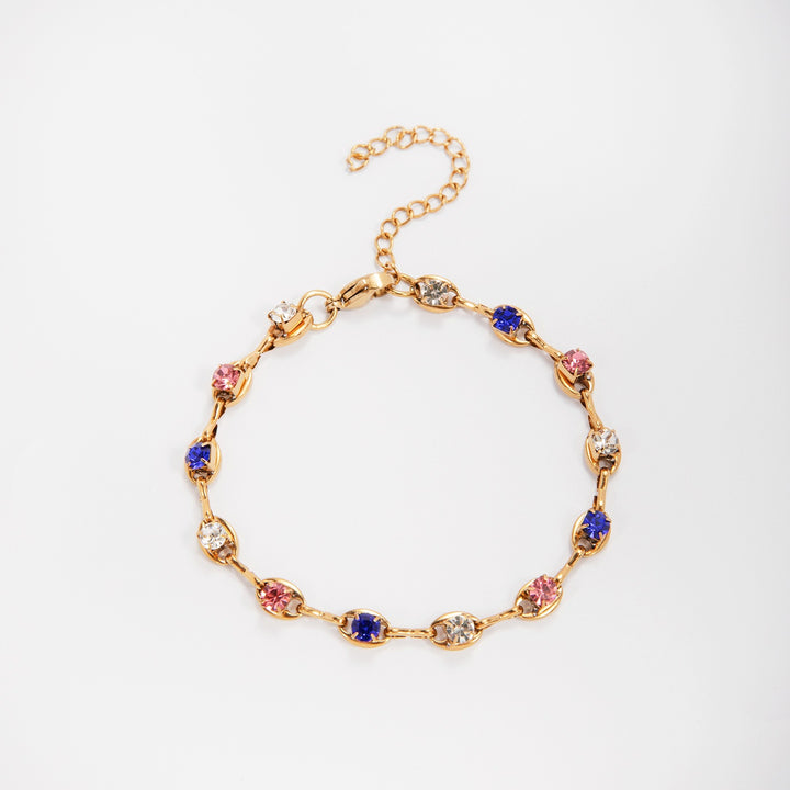 Elegant Gemstone Accent Link Bracelet Stornfield
