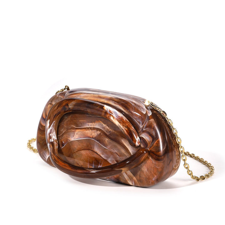 Sculptural Acrylic Evening Clutch