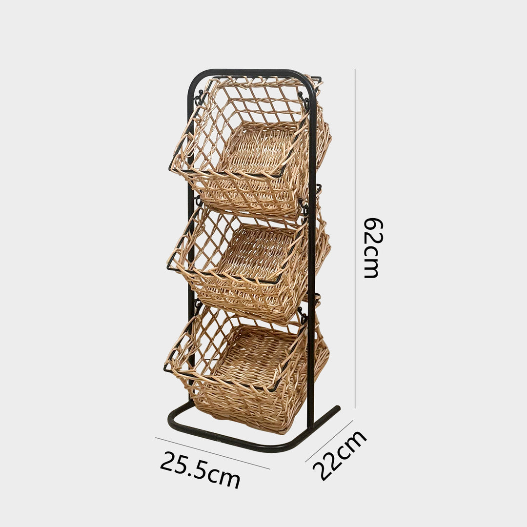 Wall system with three braided baskets Stornfield