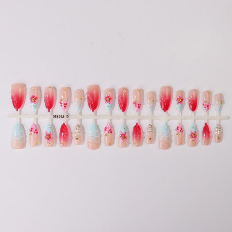 Floral Design Acrylic Nail Tips Set Stornfield