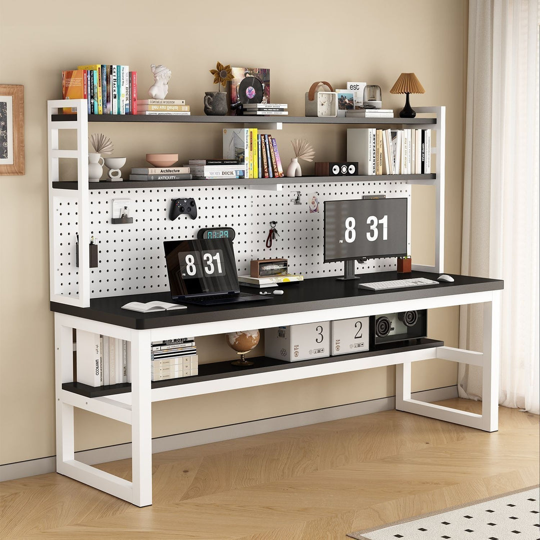 Multifunctional workspace with shelf Stornfield