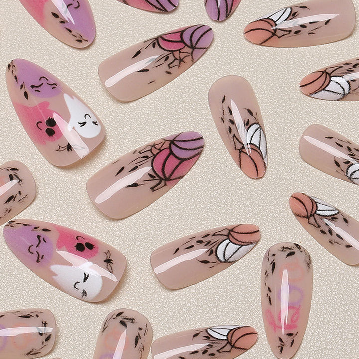 Halloween-Themed Press-On Nail Art Set