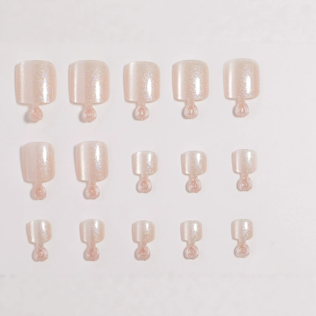Premium Glittering Faux Gel Press-On Toes Stornfield