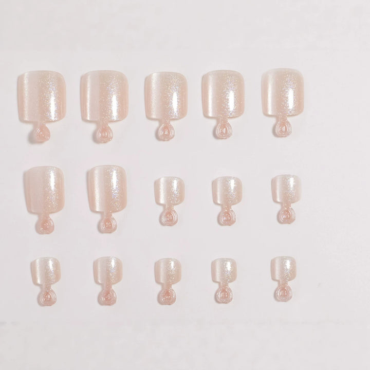 Premium Glittering Faux Gel Press-On Toes Stornfield