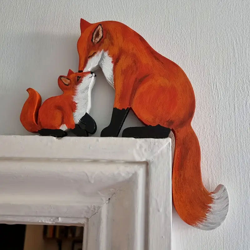 Whimsical Fox Family Wall Art