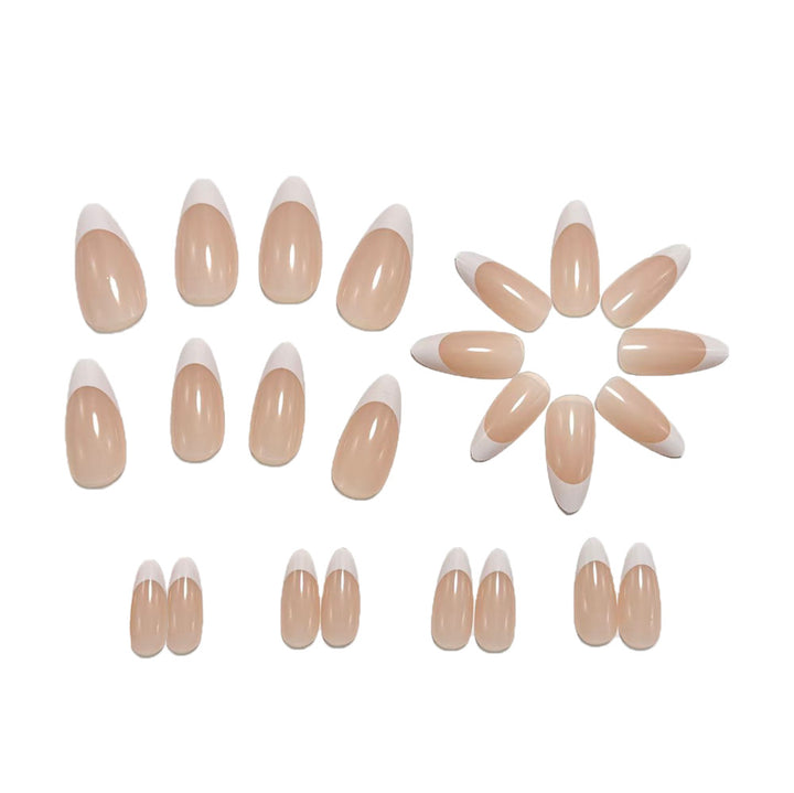 Artificial nails with elegant French style and classic design Stornfield