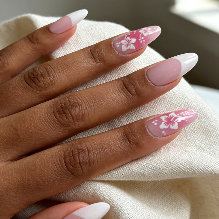 Floral Design Stiletto Nail Art Extensions Stornfield