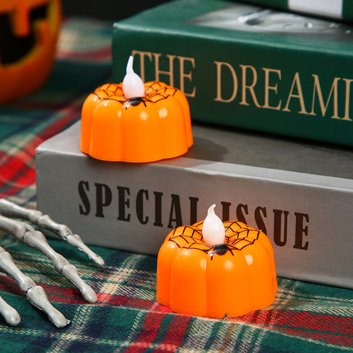 LED Mini Jack-O'-Lantern Pumpkin Tea Light Night Light Decorative Accent