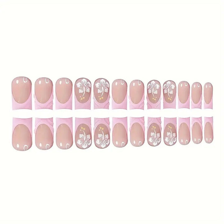 Elegant Floral Art Nail Enhancements Stornfield