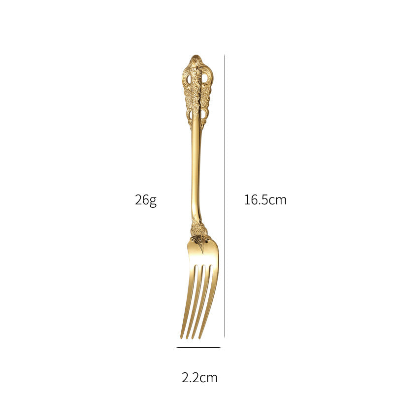 Elegant fish fork with artistic handle design Stornfield