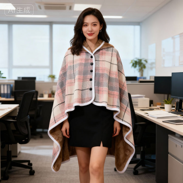 Women Comfortable Throw Blanket with Checkered Pattern Stornfield