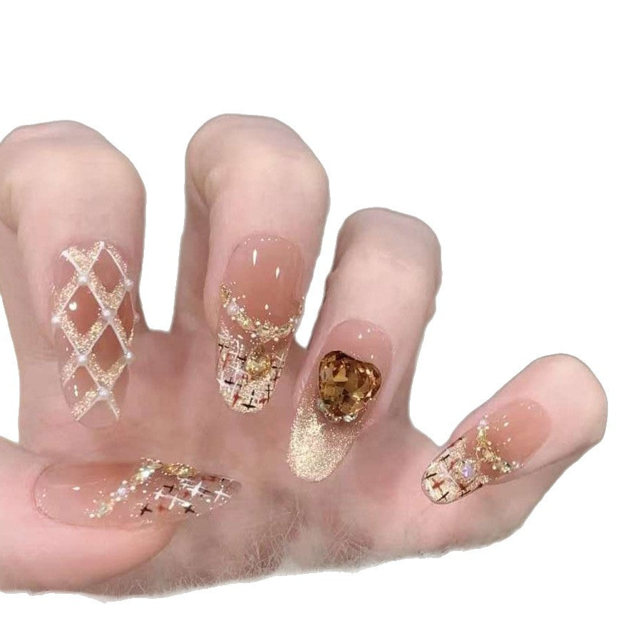 Glittering Artistic Press-On Nail Design Stornfield