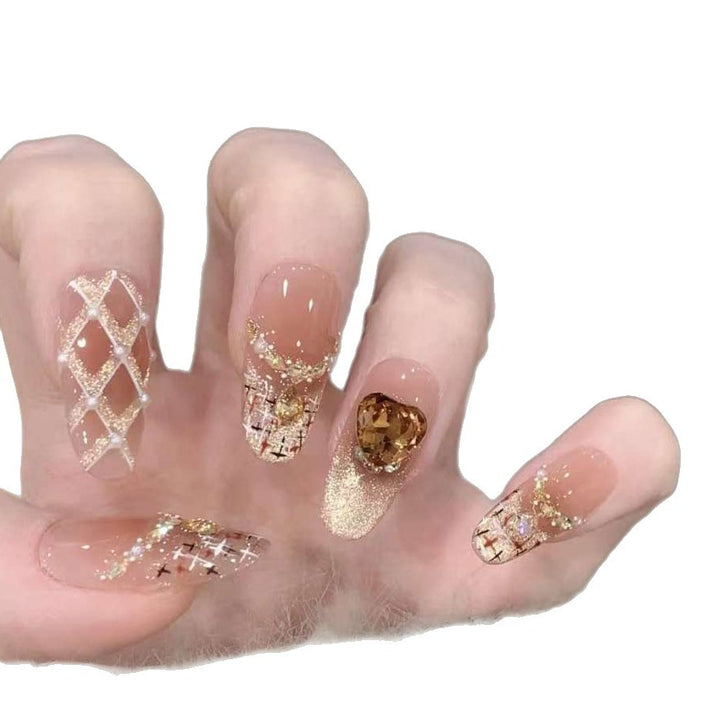 Glittering Artistic Press-On Nail Design Stornfield