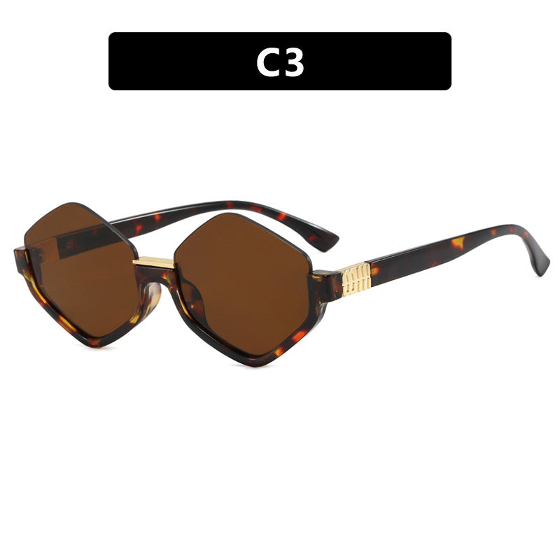 Women's fashionable sunglasses with trendy hexagonal frame and protective lenses Stornfield