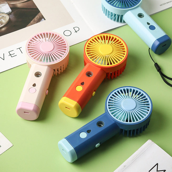 Cooling portable rechargeable handheld mini fan with adjustable airflow quiet motor and USB charging Stornfield