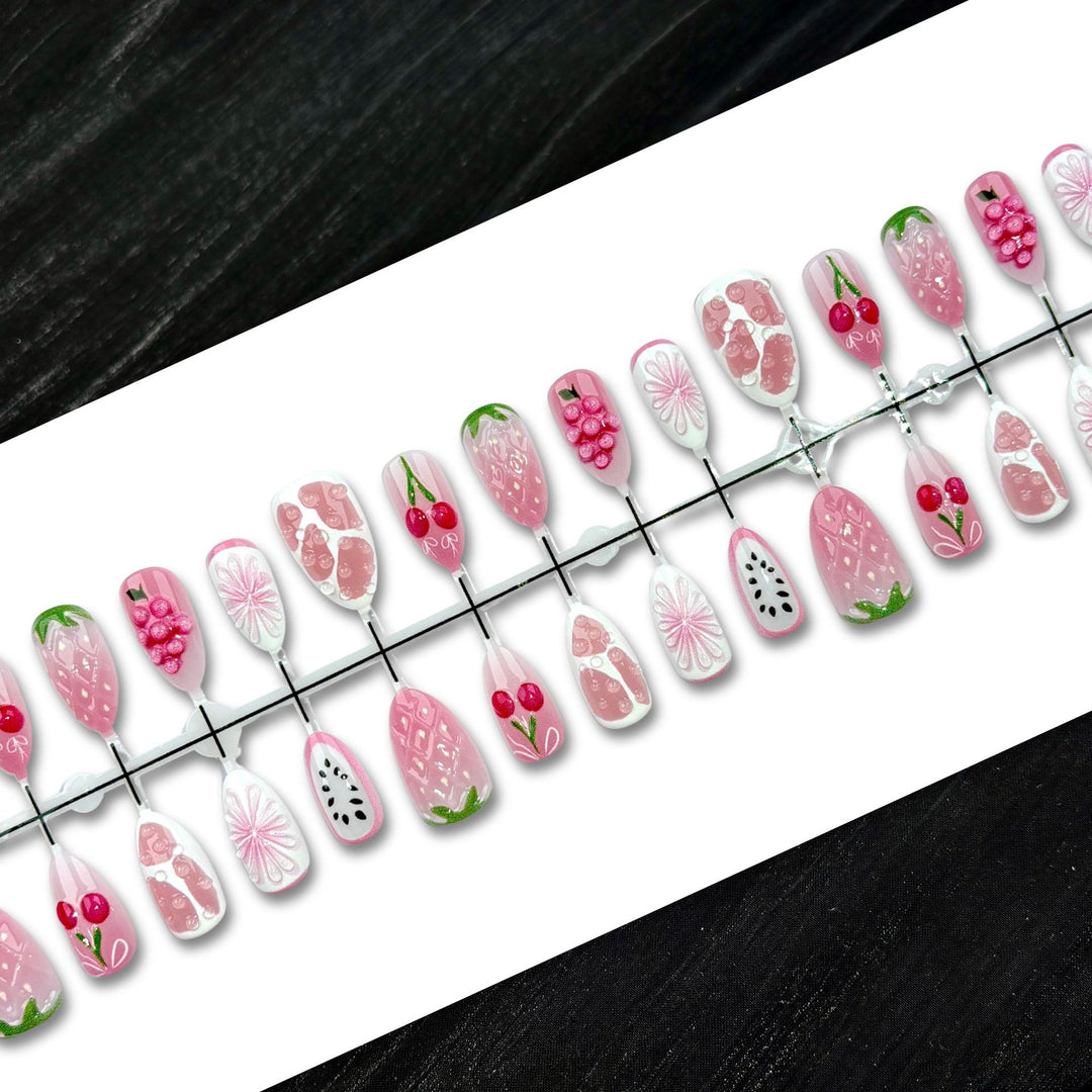 Fruit-Themed Artistic Press-On Nail Collection