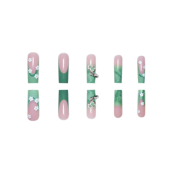 Decorative Floral Press-On Nail Enhancements Stornfield