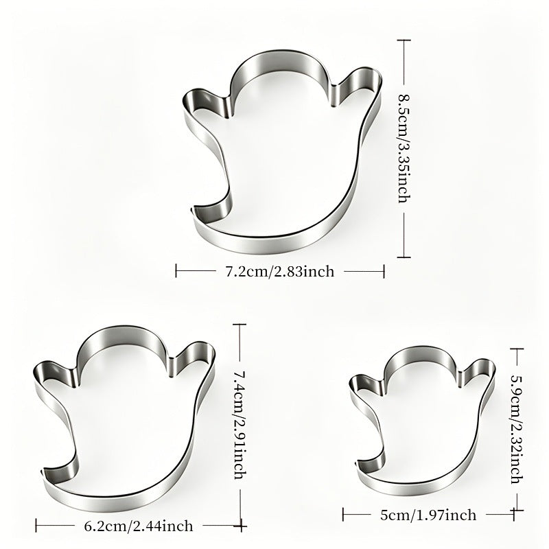 Pumpkin cookie cutter set made of stainless steel food safe with smooth edges