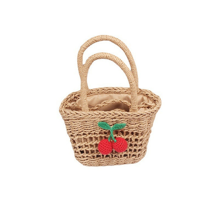 Basket bag with hand-knotted appliqués Stornfield