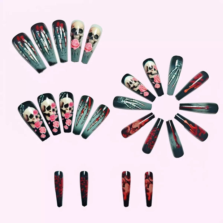 Artificial nail set with spooky Halloween motifs Stornfield