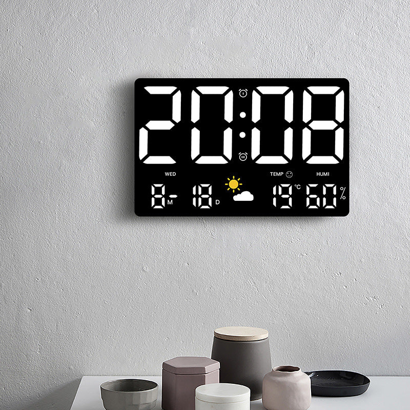 Digital wall decoration clock with temperature and humidity display Stornfield