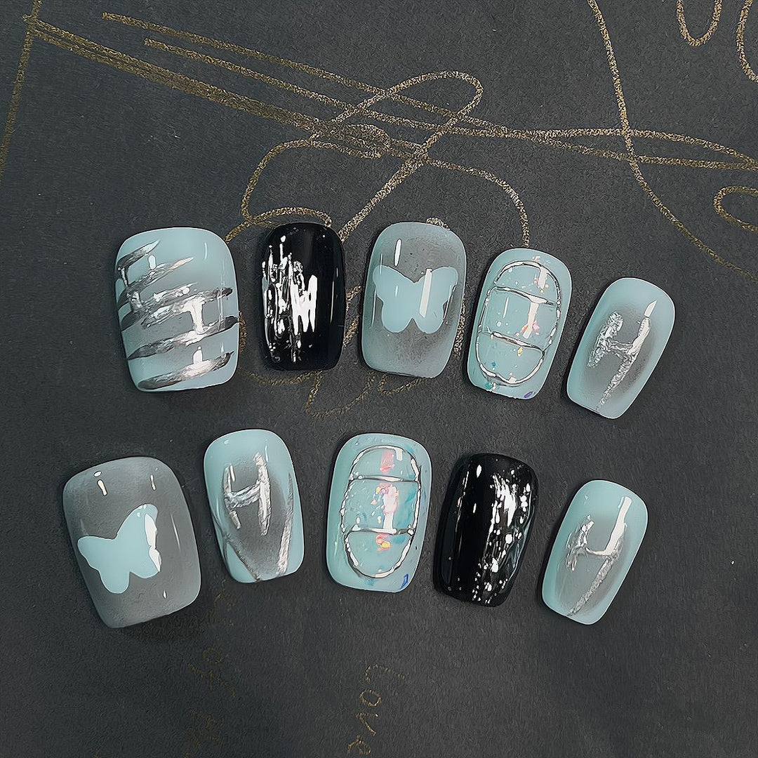 Artistic Customizable Press-On Nail Collection