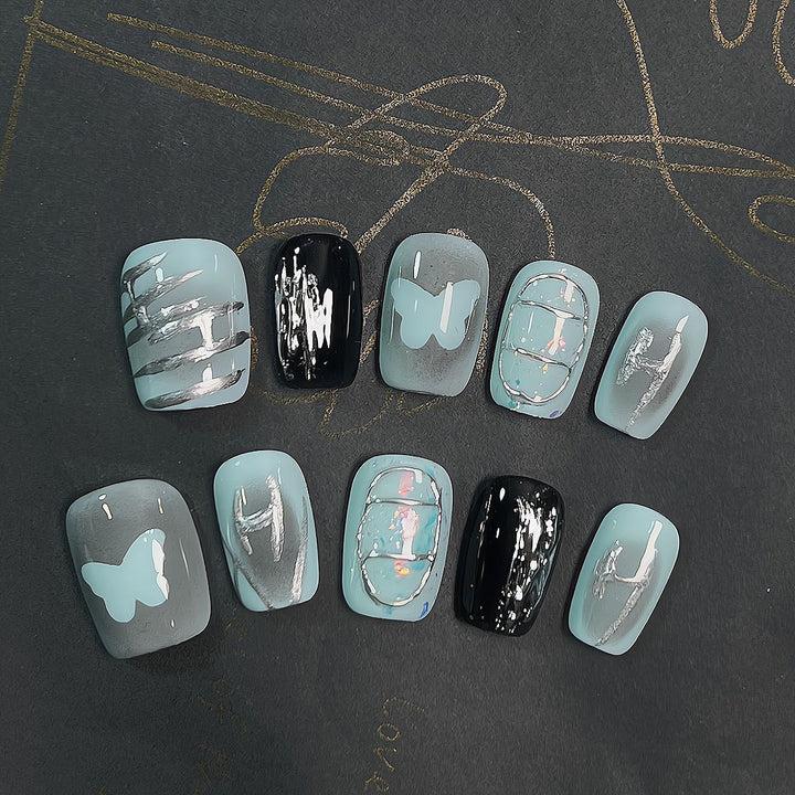 Artistic Customizable Press-On Nail Collection