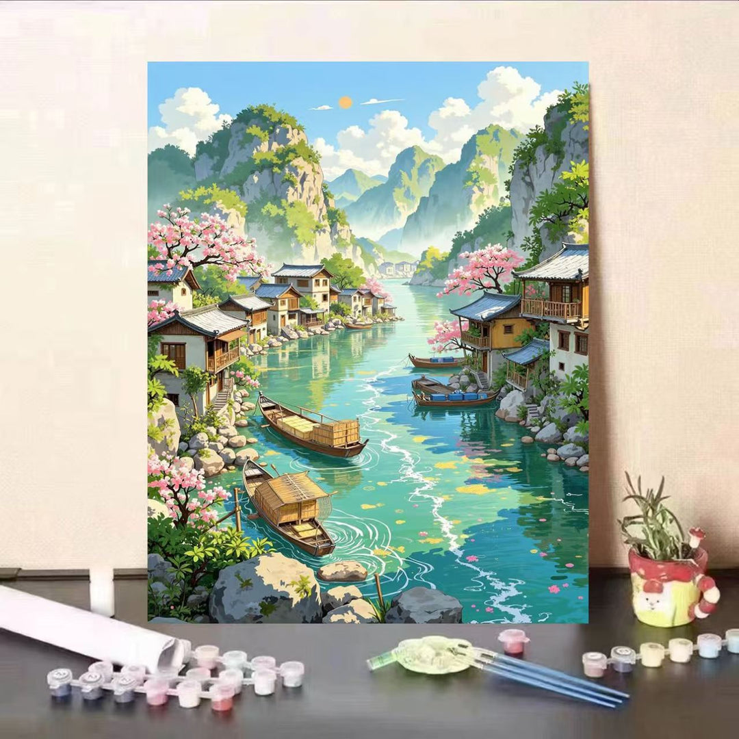 Scenic Landscape DIY Paint by Numbers Art Kit Stornfield