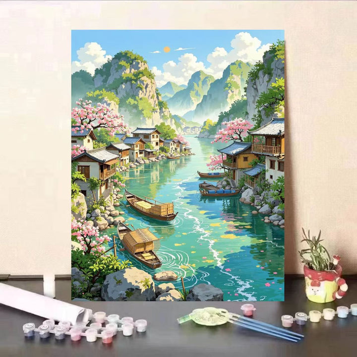 Scenic Landscape DIY Paint by Numbers Art Kit Stornfield