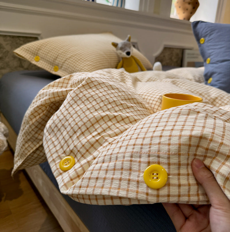 Cozy Checked Duvet Cover Set