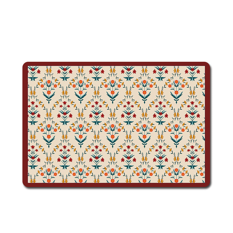 Vintage Floral Pattern Bath Mat Stornfield